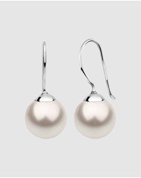 Elli Jewelry - Earrings Drop Basic Synthetic Pearl White 925 Sterling Silver