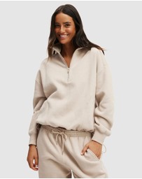 Cotton On Body Active - Plush Half Zip Sweatshirt