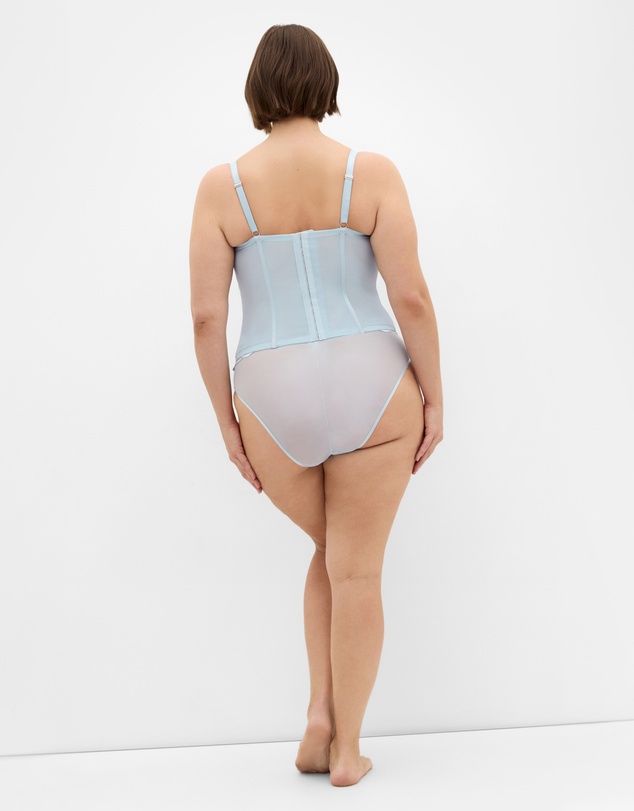 City Chic - Plus Size Tabrett Corset - sky blue