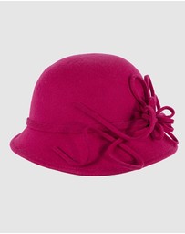 Max Alexander - Winter Felt Red Cloche Hat