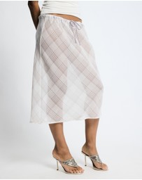 Lover - Venus Sequin Check Skirt