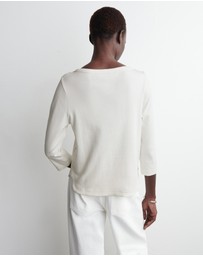 COS - 3/4 Sleeve Cotton Top