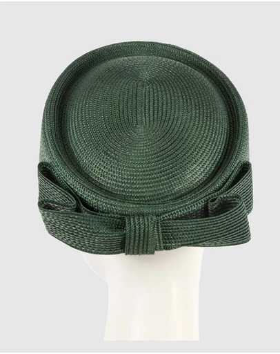 Max Alexander - Dark Green Braid Pillbox Hat