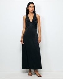 AERE - Soma U-Neckline Midi Dress