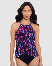 Magicsuit - Cherry Bomb Aubrey Draped High Neck Shaping Swimsuit