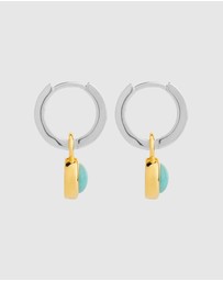 Najo - Solace 2-Tone Amazonite Huggie Earring