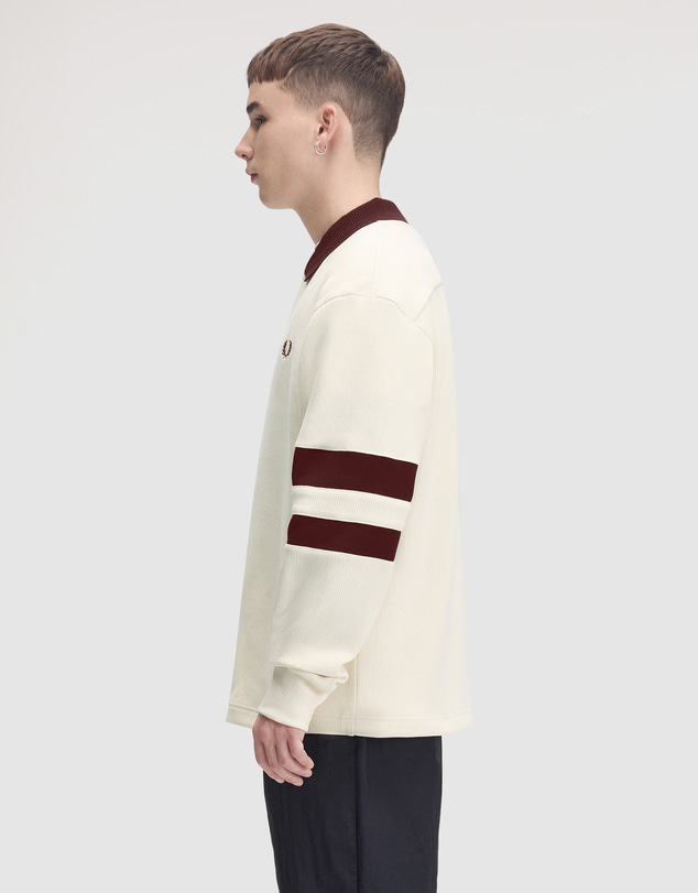 Fred Perry - Tipped Sleeve Collared Sweatshirt