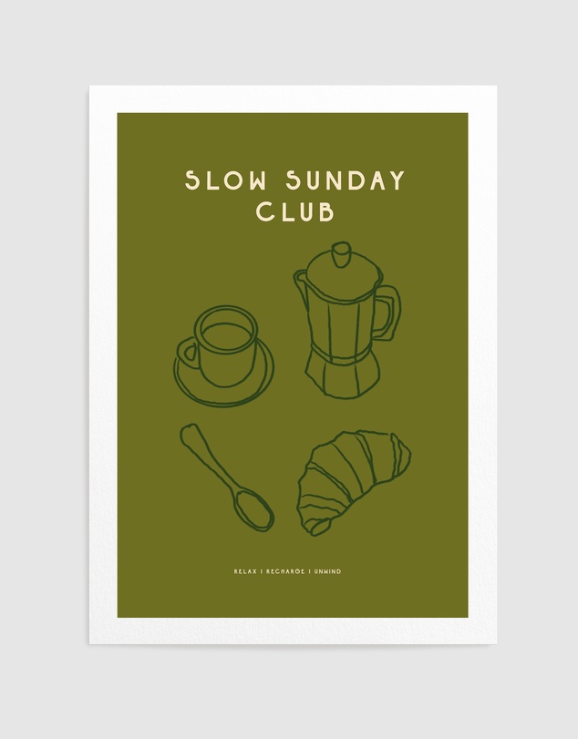 Olive et Oriel - Slow Sunday Club by Treechild Art Print