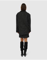 Belle & Bloom - City Noir Tweed Oversized Blazer
