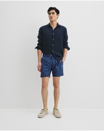 Country Road - Recycled Polyester Leaf Print Swim Short