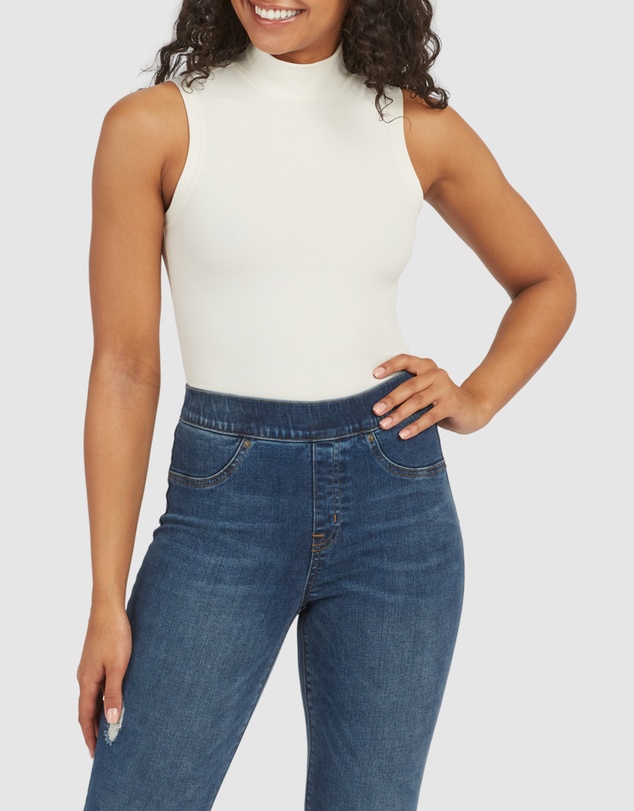 Spanx - Suit Yourself-Ribbed Mock Neck Bodysuit
