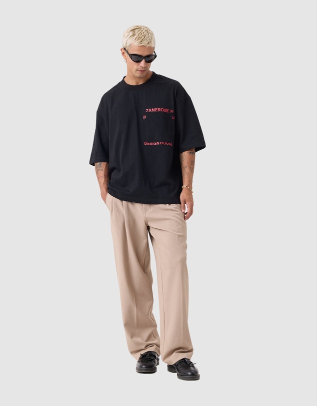 Zanerobe - Stacked Flow Tee Black