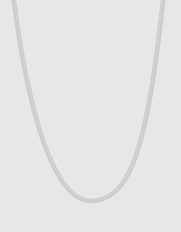 Nialaya Jewellery - Snake Chain Necklace in Silver