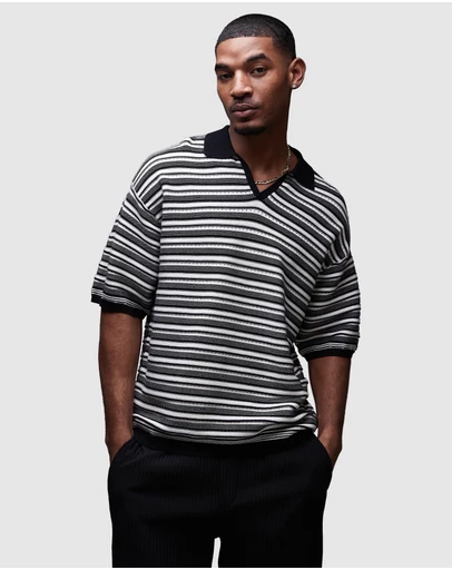 Topman - Knitted Stripe Polo