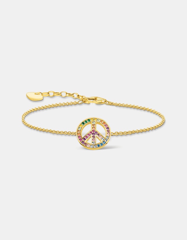 THOMAS SABO - Gold Plated Bracelet with Peace Sign