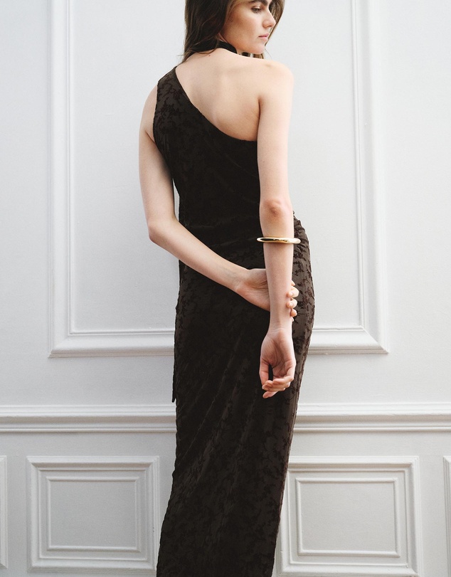 M.N.G - Devore Dress with Bow Detail