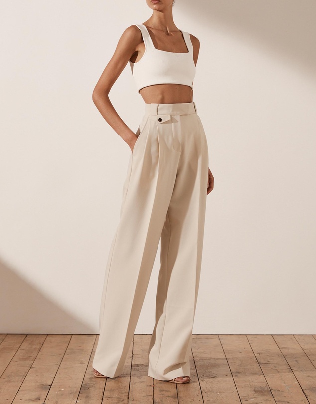 Shona Joy - Irena High-Waisted Tailored Pants