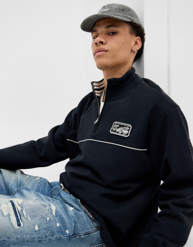 BDG By Urban Outfitters - BDG Dust Mock Neck Half Zip Sweat