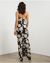 ROTATE - Flower Mesh Tube Dress