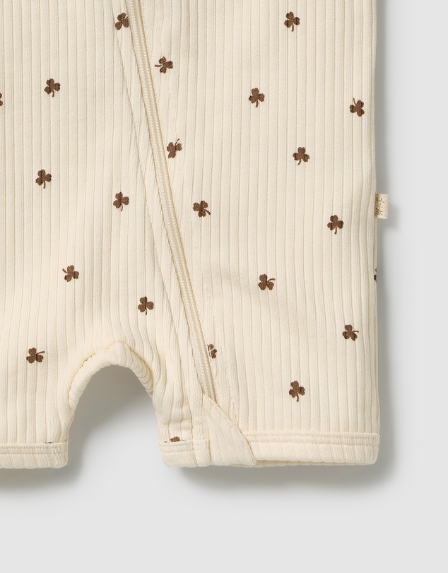 Wilson & Frenchy - My Lucky Charm Organic Boyleg Zipsuit - Babies