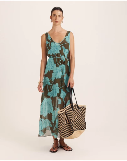SABA - Verdisa Silk Tunic Dress