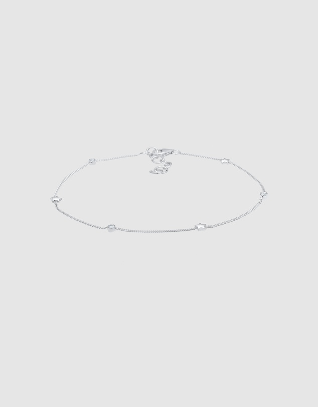 Elli Jewelry - Anklet Solitaire Star Swarovski&reg; Crystals 925 Sterling Silver