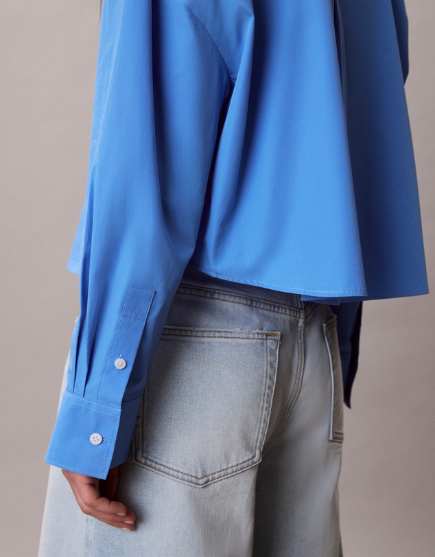 Calvin Klein Jeans - Cropped Cotton Poplin Shirt
