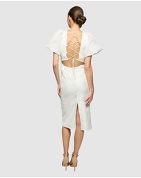 Romance by Honey and Beau - Verona Puff Sleeve Midi Dress