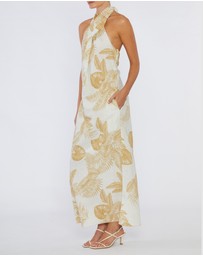 Amelius - Samara Linen Halter Maxi Dress