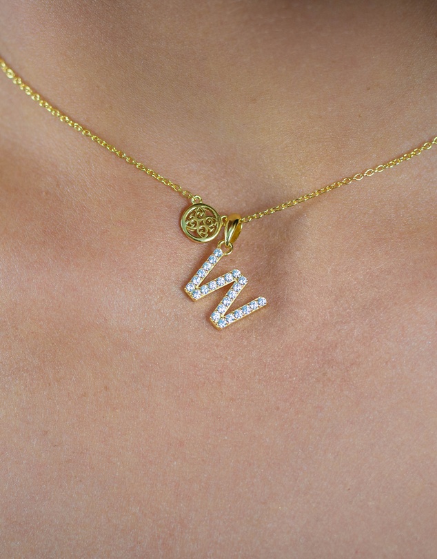 Georgini - Georgini Luxury Letters W Initial Pendant Gold