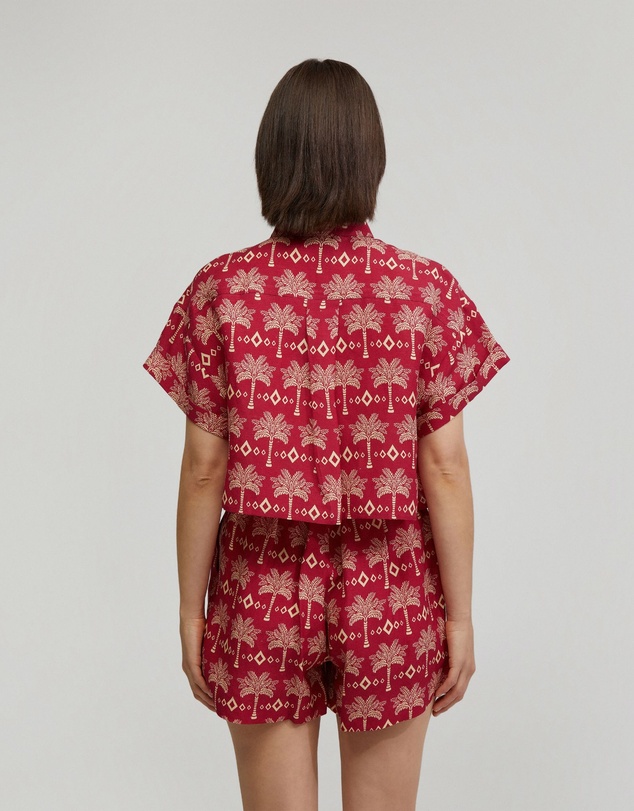 Oxford - Lottie Printed Crop Shirt