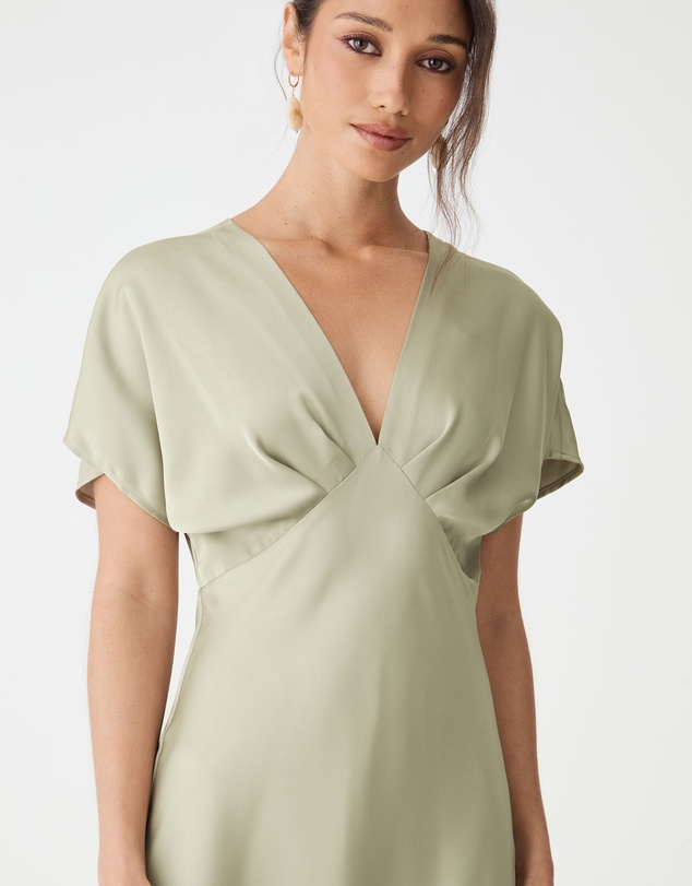 Forcast - Catalina V-Neck Satin Dress