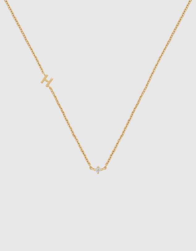 YCL  - Petite Initial Necklace H