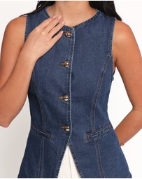 Petal & Pup - Nessa Denim Vest - Blue