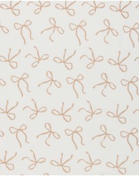 Kynd Baby - Fitted Cot Sheet in Ivory Bow