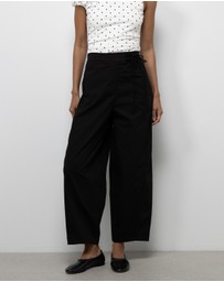 AERE - Olyssa Tie Waist Cotton Pants