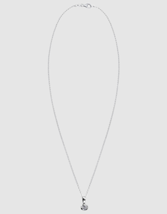 Elli Jewelry - Necklace with pendant Circle Zirconia 925 Sterling Silver