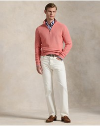 Polo Ralph Lauren - Mesh-Knit Cotton Quarter-Zip Sweater