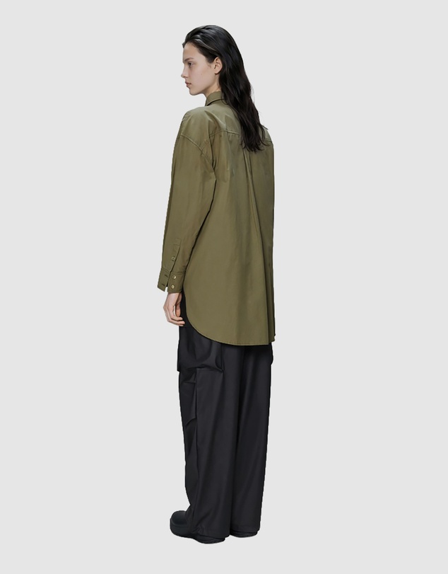 RAINS - Light Woven Long Sleeve W Shirt Moss
