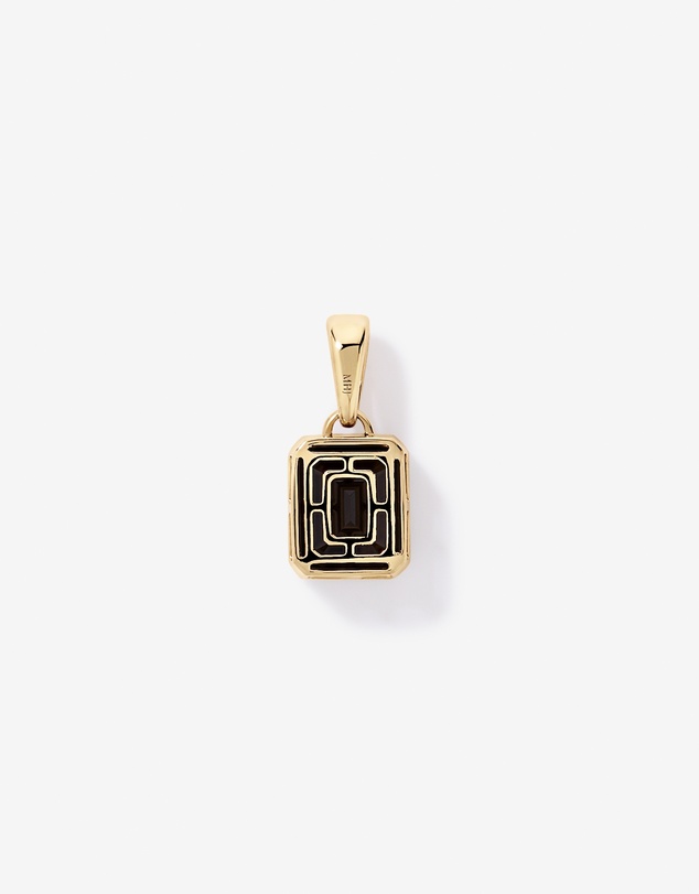 Michael Hill - Emerald-Cut Smokey Quartz Pendant in 10kt Yellow Gold