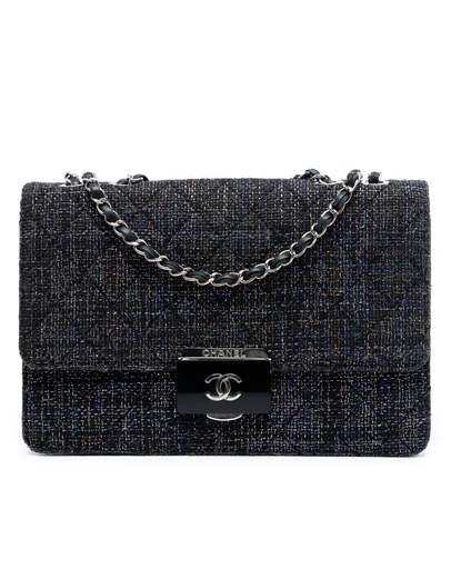 Pre-Loved by Azura Reborn - Pre-Loved Large Quilted Tweed Beauty Lock Flap
