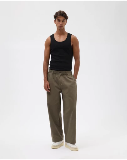 AERE - Organic Cotton Barrel Leg Pants