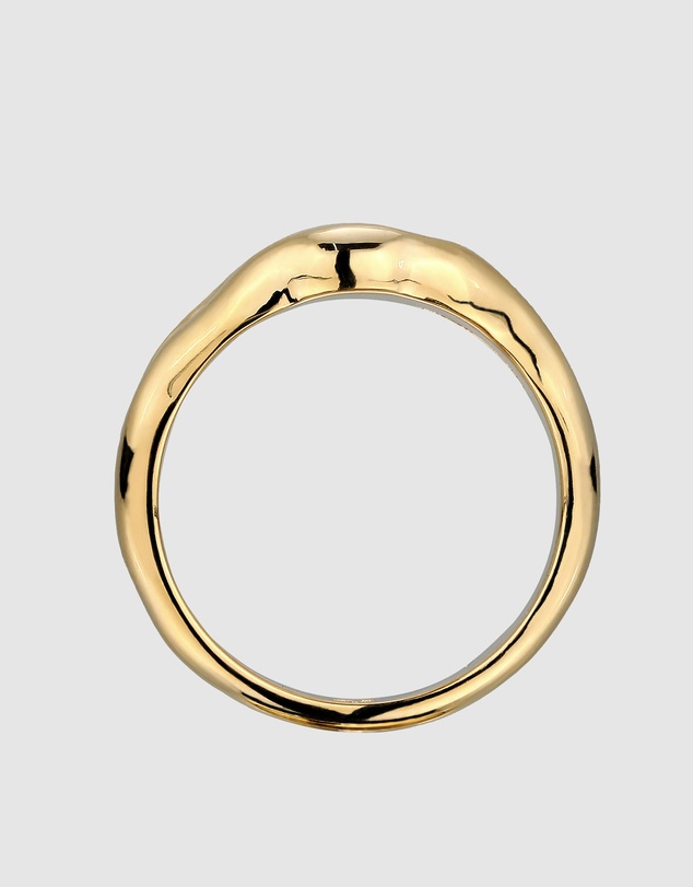 Elli Jewelry - Organic Split Band Gemstone Ring in Gold-Plated 925 Silver