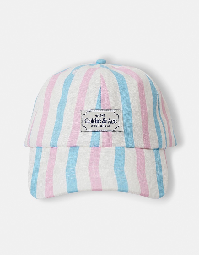 Goldie + Ace - Playtime Stripe Tate Cap - ICONIC EXCLUSIVE - Babies-Kids