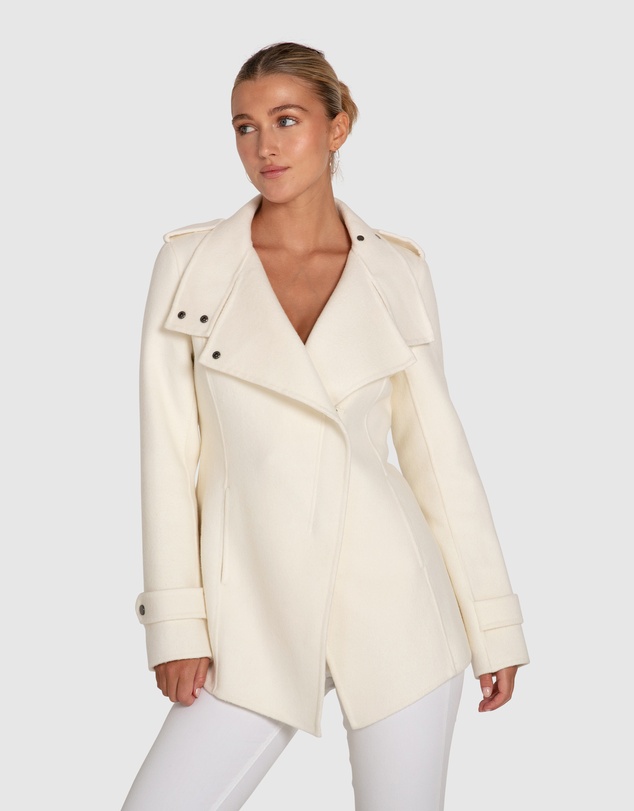Belle & Bloom - Bad Girl Wool Blend Moto Coat