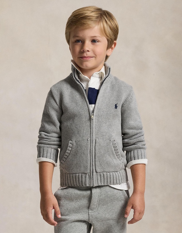 Polo Ralph Lauren - Cotton Full-Zip Sweater - ICONIC EXCLUSIVE - Kids