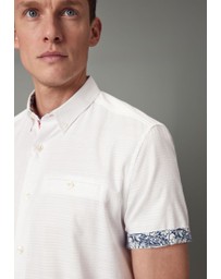 NEXT - Textured Trimmed Short Sleeve Shirt