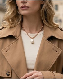 Izoa - Odette Drop Pearl Necklace