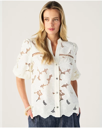 MOS The Label - Whisper Embroidery Blouse