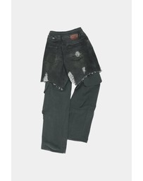 Andersson Bell - Rugged Denim-Inset Sweatpants - Unisex